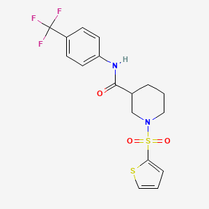 molecular formula C17H17F3N2O3S2 B11335479 1-(thiophen-2-ylsulfonyl)-N-[4-(trifluoromethyl)phenyl]piperidine-3-carboxamide 