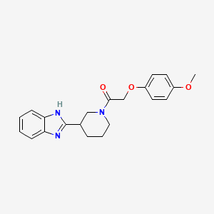 molecular formula C21H23N3O3 B11335487 1-[3-(1H-benzimidazol-2-yl)piperidin-1-yl]-2-(4-methoxyphenoxy)ethanone 