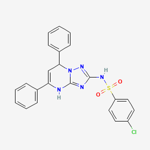 4-chloro-N-(5,7-diphenyl-3,7-dihydro[1,2,4]triazolo[1,5-a]pyrimidin-2-yl)benzenesulfonamide