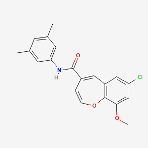 molecular formula C20H18ClNO3 B11335518 7-chloro-N-(3,5-dimethylphenyl)-9-methoxy-1-benzoxepine-4-carboxamide 