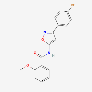 molecular formula C17H13BrN2O3 B11335527 N-[3-(4-bromophenyl)-1,2-oxazol-5-yl]-2-methoxybenzamide 