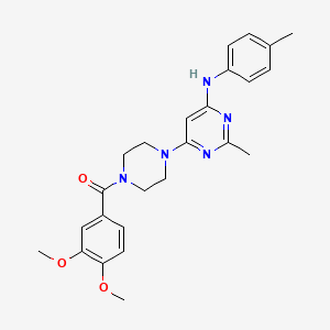 6-[4-(3,4-dimethoxybenzoyl)piperazin-1-yl]-2-methyl-N-(4-methylphenyl)pyrimidin-4-amine