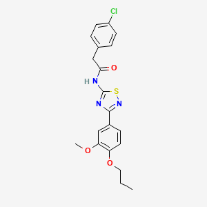 2-(4-chlorophenyl)-N-[3-(3-methoxy-4-propoxyphenyl)-1,2,4-thiadiazol-5-yl]acetamide