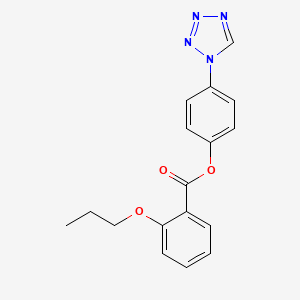 molecular formula C17H16N4O3 B11335540 4-(1H-tetrazol-1-yl)phenyl 2-propoxybenzoate 