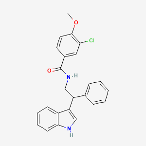 molecular formula C24H21ClN2O2 B11335559 3-chloro-N-[2-(1H-indol-3-yl)-2-phenylethyl]-4-methoxybenzamide 