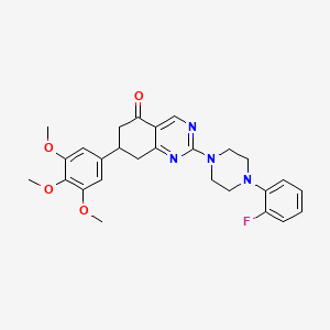 2-[4-(2-fluorophenyl)piperazin-1-yl]-7-(3,4,5-trimethoxyphenyl)-7,8-dihydroquinazolin-5(6H)-one