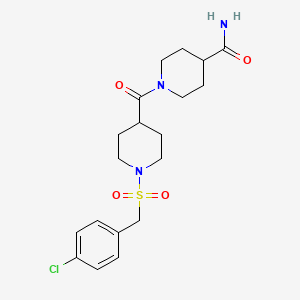 1-({1-[(4-Chlorobenzyl)sulfonyl]piperidin-4-yl}carbonyl)piperidine-4-carboxamide