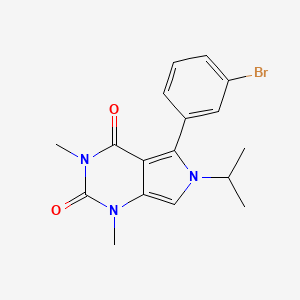 molecular formula C17H18BrN3O2 B11335613 5-(3-bromophenyl)-1,3-dimethyl-6-(propan-2-yl)-1H-pyrrolo[3,4-d]pyrimidine-2,4(3H,6H)-dione 