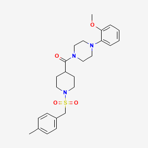 [4-(2-Methoxyphenyl)piperazin-1-yl]{1-[(4-methylbenzyl)sulfonyl]piperidin-4-yl}methanone