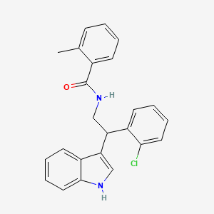 N-[2-(2-chlorophenyl)-2-(1H-indol-3-yl)ethyl]-2-methylbenzamide