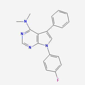 molecular formula C20H17FN4 B11335626 7-(4-fluorophenyl)-N,N-dimethyl-5-phenyl-7H-pyrrolo[2,3-d]pyrimidin-4-amine 