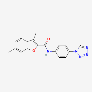 3,6,7-trimethyl-N-[4-(1H-tetrazol-1-yl)phenyl]-1-benzofuran-2-carboxamide