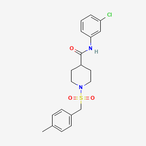 N-(3-chlorophenyl)-1-[(4-methylbenzyl)sulfonyl]piperidine-4-carboxamide