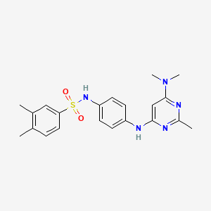 N-(4-((6-(dimethylamino)-2-methylpyrimidin-4-yl)amino)phenyl)-3,4-dimethylbenzenesulfonamide