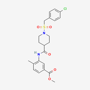 Methyl 3-[({1-[(4-chlorobenzyl)sulfonyl]piperidin-4-yl}carbonyl)amino]-4-methylbenzoate