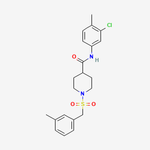 molecular formula C21H25ClN2O3S B11335716 N-(3-chloro-4-methylphenyl)-1-[(3-methylbenzyl)sulfonyl]piperidine-4-carboxamide 