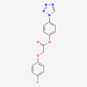 molecular formula C15H11FN4O3 B11335755 4-(1H-tetrazol-1-yl)phenyl (4-fluorophenoxy)acetate 