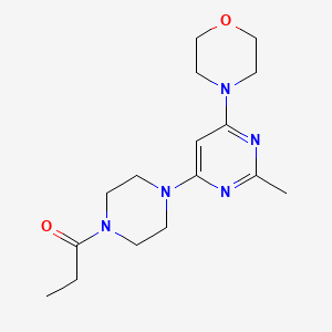 1-(4-(2-Methyl-6-morpholinopyrimidin-4-yl)piperazin-1-yl)propan-1-one