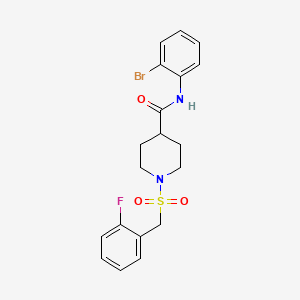 N-(2-bromophenyl)-1-[(2-fluorobenzyl)sulfonyl]piperidine-4-carboxamide