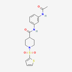 N-[3-(acetylamino)phenyl]-1-(thiophen-2-ylsulfonyl)piperidine-4-carboxamide