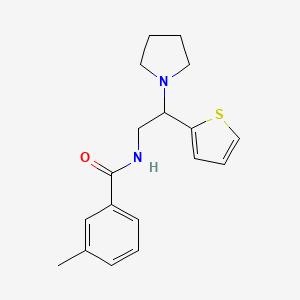 3-methyl-N-[2-(pyrrolidin-1-yl)-2-(thiophen-2-yl)ethyl]benzamide