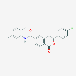 3-(4-chlorophenyl)-N-(2,5-dimethylphenyl)-1-oxo-3,4-dihydro-1H-isochromene-6-carboxamide