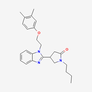 1-butyl-4-{1-[2-(3,4-dimethylphenoxy)ethyl]-1H-benzimidazol-2-yl}pyrrolidin-2-one