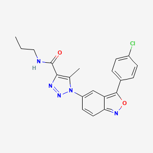 1-[3-(4-chlorophenyl)-2,1-benzoxazol-5-yl]-5-methyl-N-propyl-1H-1,2,3-triazole-4-carboxamide