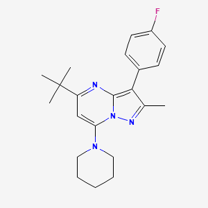 5-Tert-butyl-3-(4-fluorophenyl)-2-methyl-7-(piperidin-1-yl)pyrazolo[1,5-a]pyrimidine