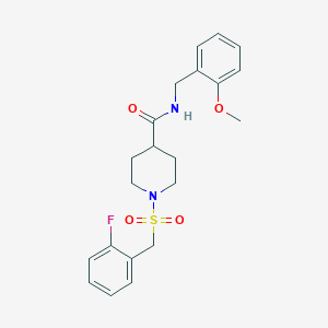 1-[(2-fluorobenzyl)sulfonyl]-N-(2-methoxybenzyl)piperidine-4-carboxamide