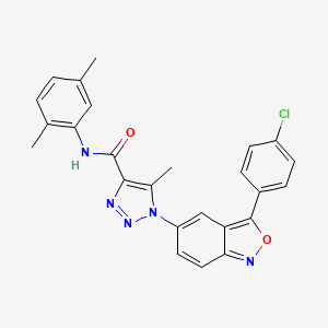 molecular formula C25H20ClN5O2 B11335857 1-[3-(4-chlorophenyl)-2,1-benzoxazol-5-yl]-N-(2,5-dimethylphenyl)-5-methyl-1H-1,2,3-triazole-4-carboxamide 