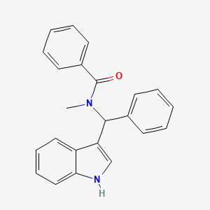 N-[1H-indol-3-yl(phenyl)methyl]-N-methylbenzamide