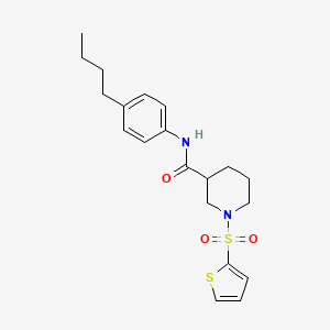 N-(4-butylphenyl)-1-(thiophen-2-ylsulfonyl)piperidine-3-carboxamide