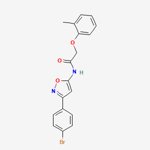 N-[3-(4-bromophenyl)-1,2-oxazol-5-yl]-2-(2-methylphenoxy)acetamide