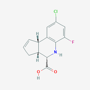 molecular formula C13H11ClFNO2 B113359 (3aR,4S,9bS)-8-クロロ-6-フルオロ-3a,4,5,9b-テトラヒドロ-3H-シクロペンタ[c]キノリン-4-カルボン酸 CAS No. 956628-90-3