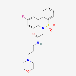 2-(9-Fluoro-5,5-dioxido-6H-dibenzo[C,E][1,2]thiazin-6-YL)-N-[3-(4-morpholinyl)propyl]acetamide