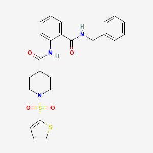 molecular formula C24H25N3O4S2 B11335910 N-[2-(benzylcarbamoyl)phenyl]-1-(thiophen-2-ylsulfonyl)piperidine-4-carboxamide 