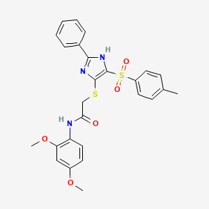 N-(2,4-dimethoxyphenyl)-2-({4-[(4-methylphenyl)sulfonyl]-2-phenyl-1H-imidazol-5-yl}sulfanyl)acetamide