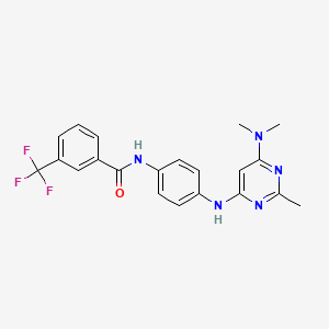 N-(4-{[6-(dimethylamino)-2-methylpyrimidin-4-yl]amino}phenyl)-3-(trifluoromethyl)benzamide