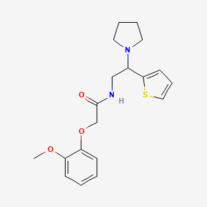 2-(2-methoxyphenoxy)-N-[2-(pyrrolidin-1-yl)-2-(thiophen-2-yl)ethyl]acetamide