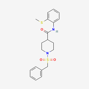 1-(benzylsulfonyl)-N-[2-(methylsulfanyl)phenyl]piperidine-4-carboxamide