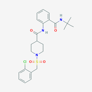 N-[2-(tert-butylcarbamoyl)phenyl]-1-[(2-chlorobenzyl)sulfonyl]piperidine-4-carboxamide