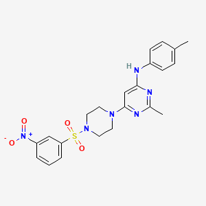 2-Methyl-N-(4-methylphenyl)-6-[4-(3-nitrobenzenesulfonyl)piperazin-1-YL]pyrimidin-4-amine