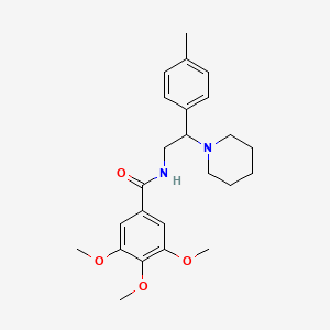 3,4,5-trimethoxy-N-[2-(4-methylphenyl)-2-(piperidin-1-yl)ethyl]benzamide