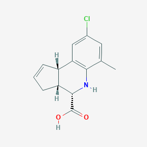 molecular formula C14H14ClNO2 B113360 (3aR,4S,9bS)-8-chloro-6-methyl-3a,4,5,9b-tetrahydro-3H-cyclopenta[c]quinoline-4-carboxylic acid CAS No. 956629-74-6
