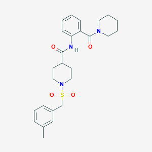 1-[(3-methylbenzyl)sulfonyl]-N-[2-(piperidin-1-ylcarbonyl)phenyl]piperidine-4-carboxamide