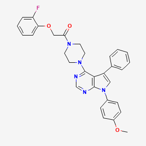 2-(2-fluorophenoxy)-1-{4-[7-(4-methoxyphenyl)-5-phenyl-7H-pyrrolo[2,3-d]pyrimidin-4-yl]piperazin-1-yl}ethanone