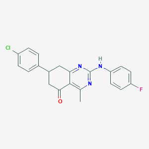 7-(4-chlorophenyl)-2-[(4-fluorophenyl)amino]-4-methyl-7,8-dihydroquinazolin-5(6H)-one