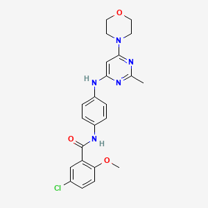 5-chloro-2-methoxy-N-(4-((2-methyl-6-morpholinopyrimidin-4-yl)amino)phenyl)benzamide