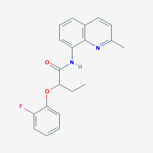 molecular formula C20H19FN2O2 B11336065 2-(2-fluorophenoxy)-N-(2-methylquinolin-8-yl)butanamide 